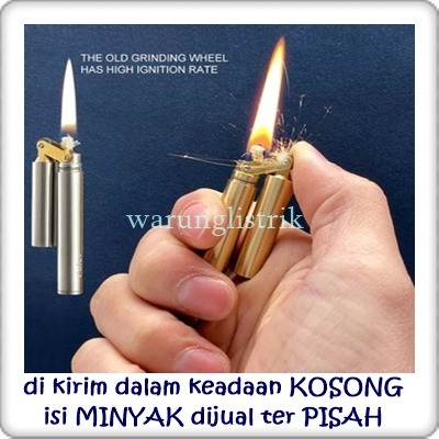 Korek Api Minyak Jadul Retro Slim Nunchaku Chief Lighter Api Biasa