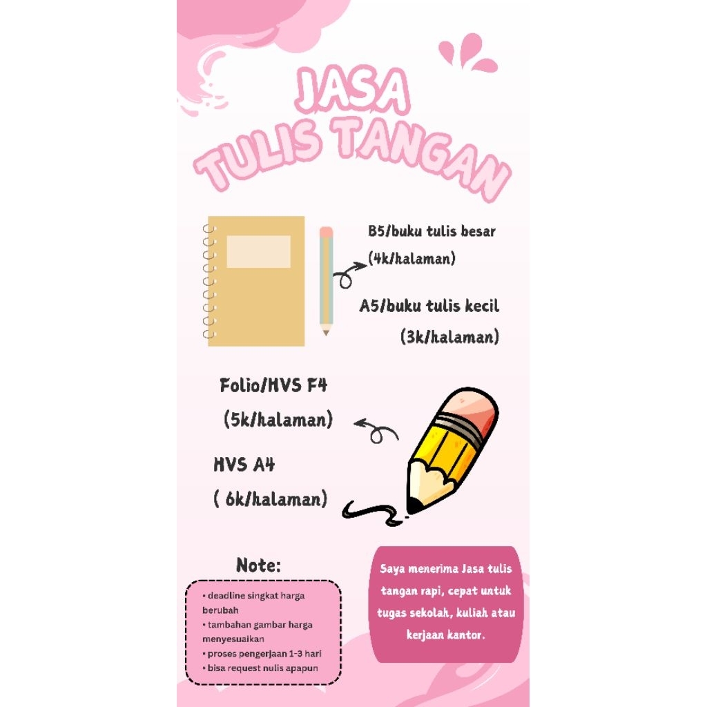 jasa tulis tangan