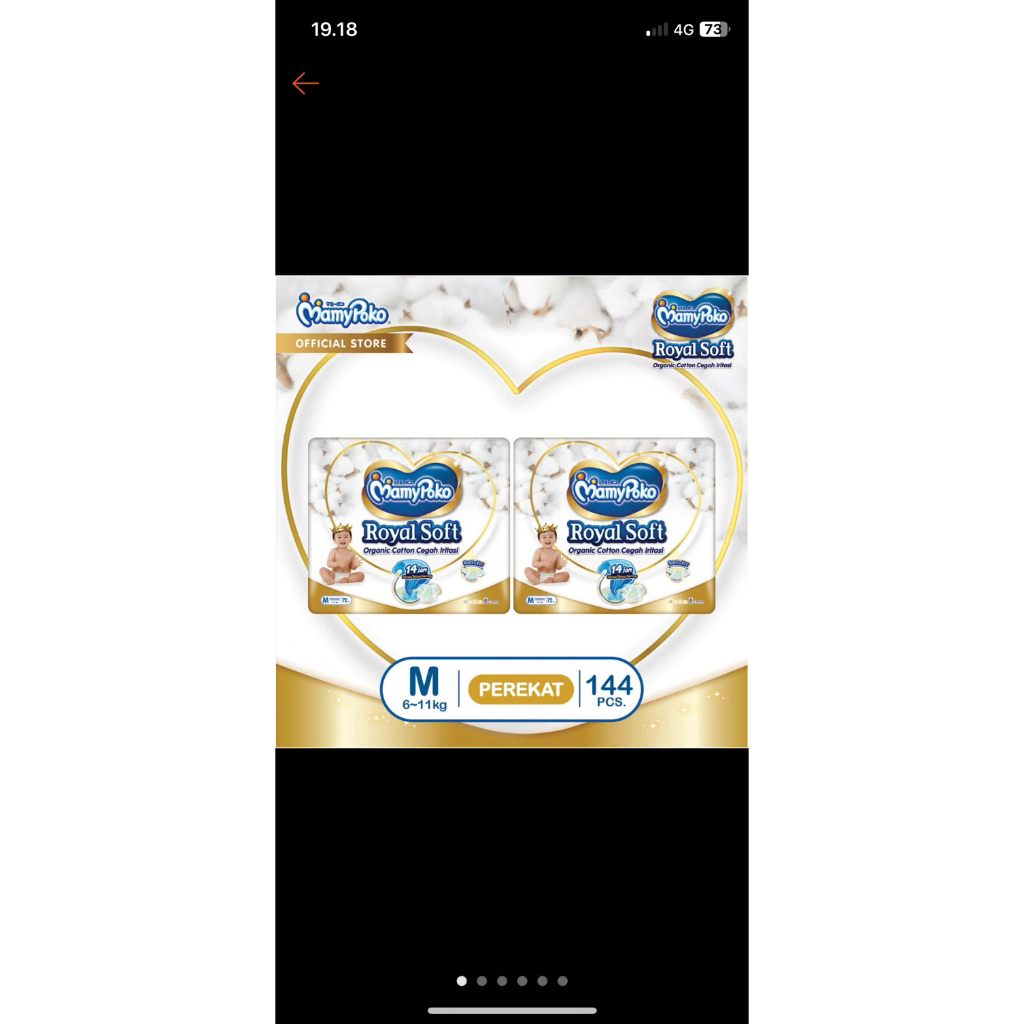 mamy poko pampers bayi ukuran M 77