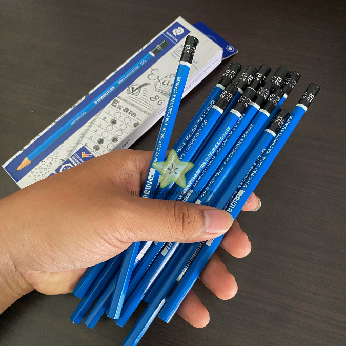 Pensil STAEDTLER 2B Tebal Computer Tests Approved CBT Pencil Ujian Akhir Sekolah SNBT TOEFL STAN  Al