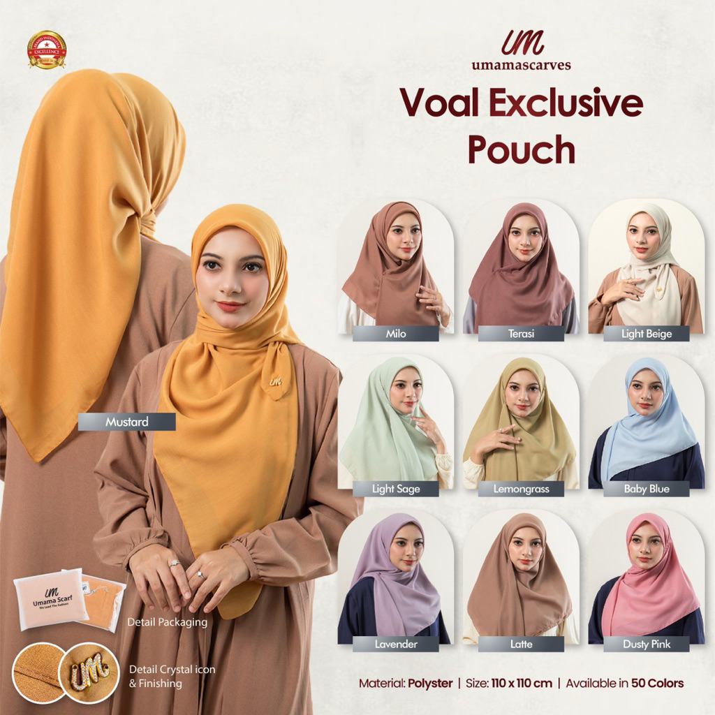 Voal exclusive umama pouch || Segiempat voal Umama