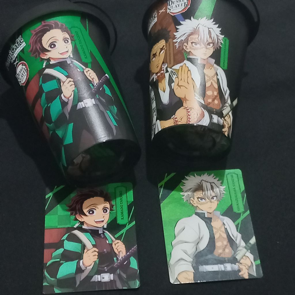 Demon Slayer Chatime Collectible Card Tanjiro Tumbler Nezuko Kimetsu no Yaiba PC KNY Official Mercha