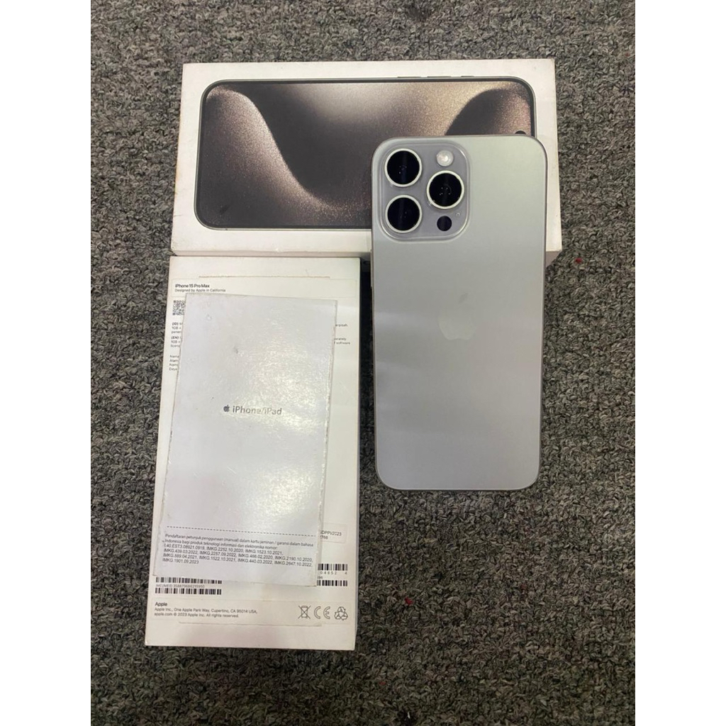 iphone 15pro max 256gb ibox second natural titanium