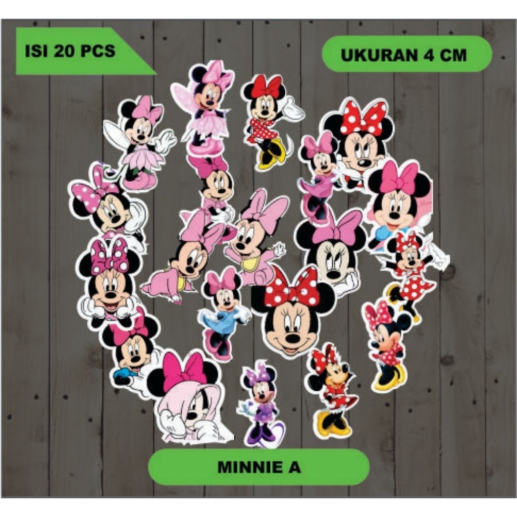 

STICKER STIKER MINNIE MOUSE 20 PCS ANTI AIR