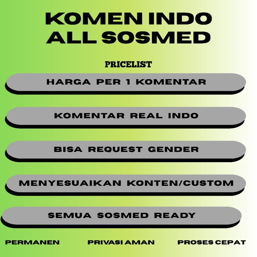 JASA KOMEN INSTAGRAM KOMEN TIKTOK KOMEN FACEBOOK KOMEN TWITTER X