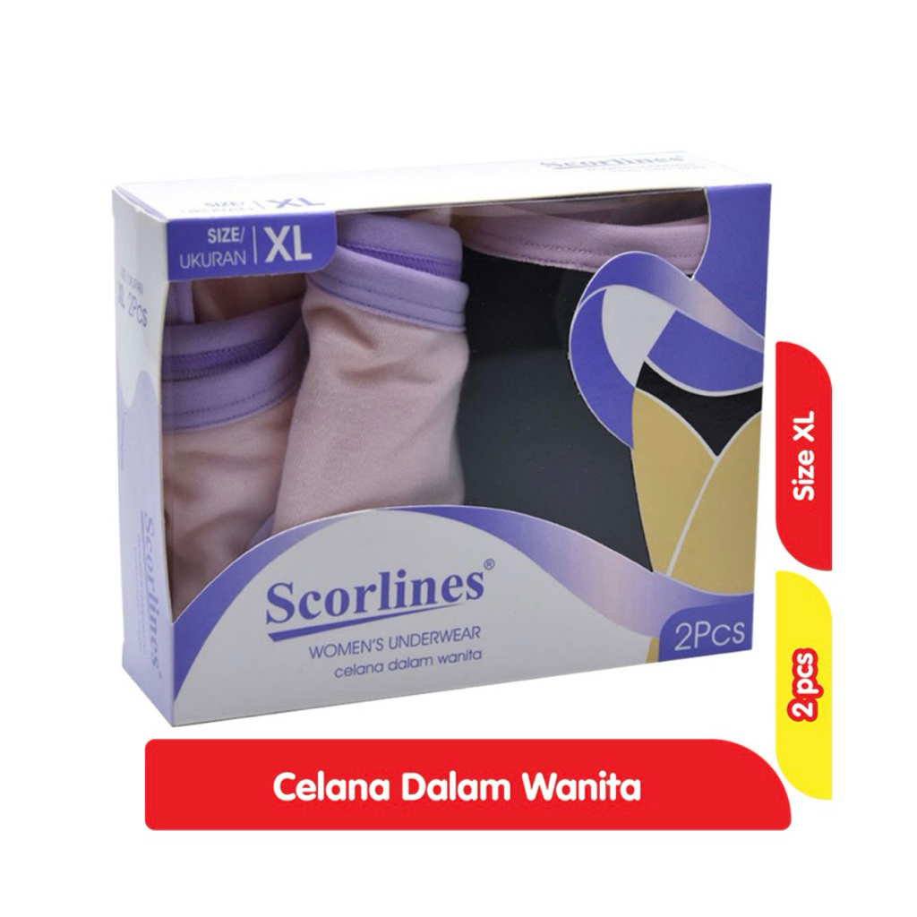 scorlines celana dalam wanita XL 2 pcs