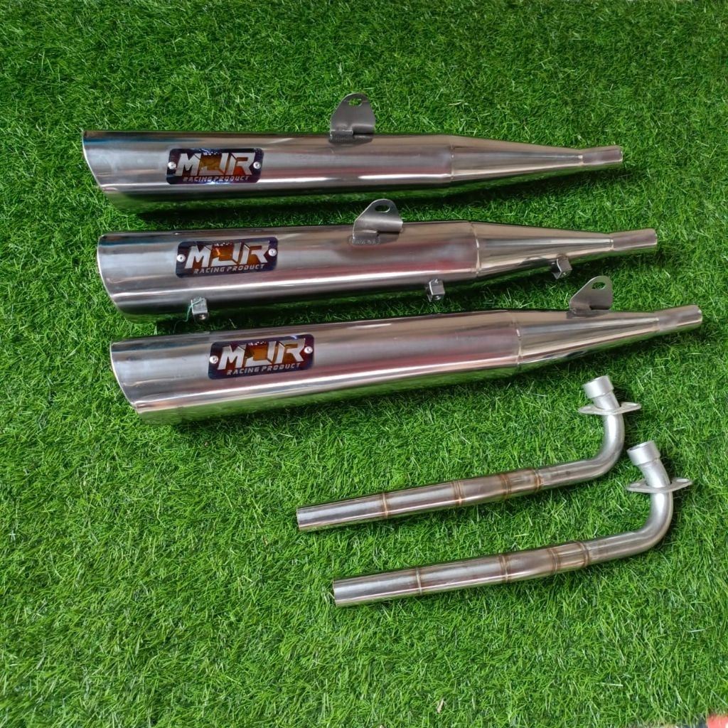 KNALPOT MODEL ORI STANDAR BOBOK ORIGINAL MJR BAHAN STAINLEES UNTUK MOTOR BEBEK HONDA SUPRA X 125 WAV