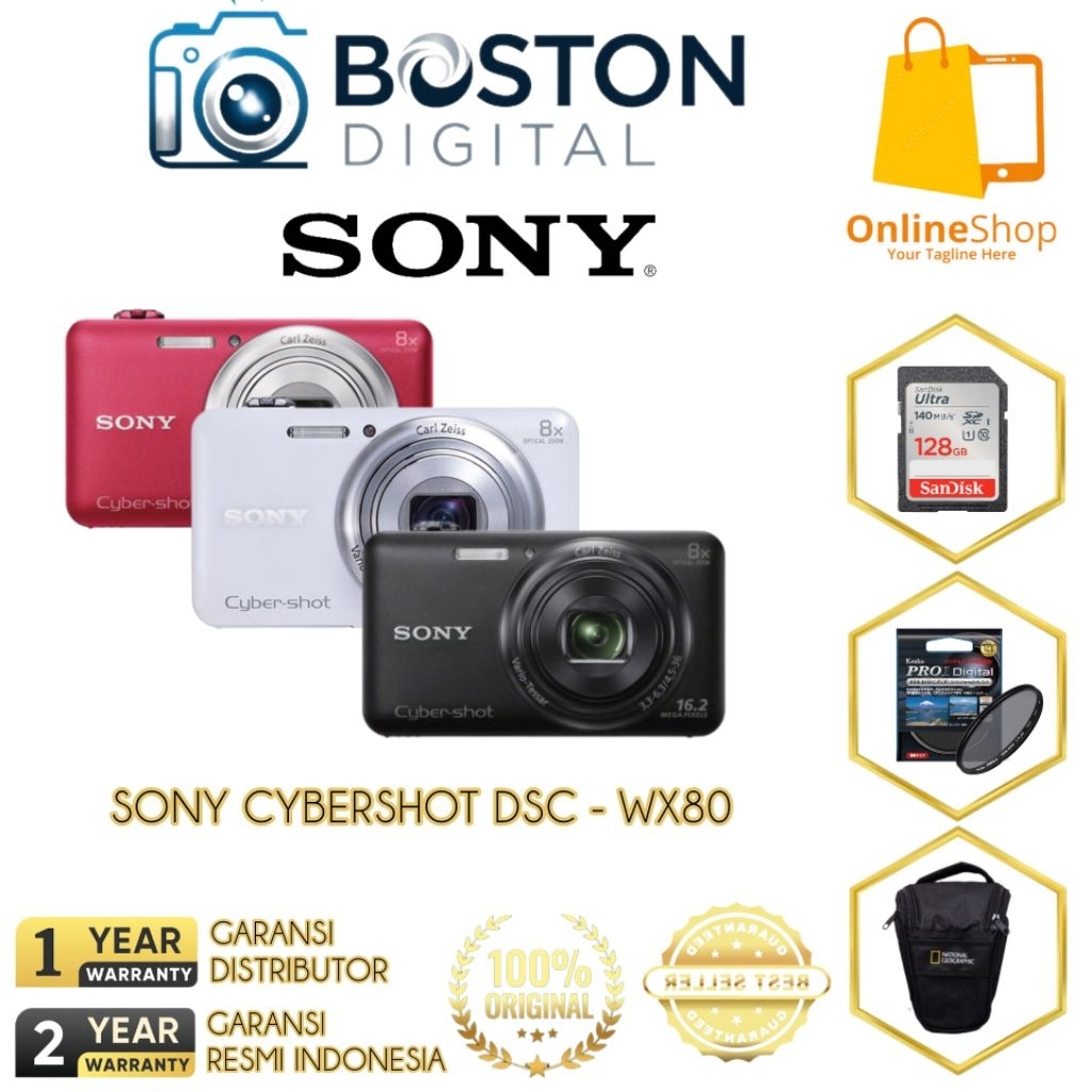SONY SYBERSHOT DSC-WX80 / CAMERA DIGITAL SONY DSC-WX80 / SONY WX80 WIFI
