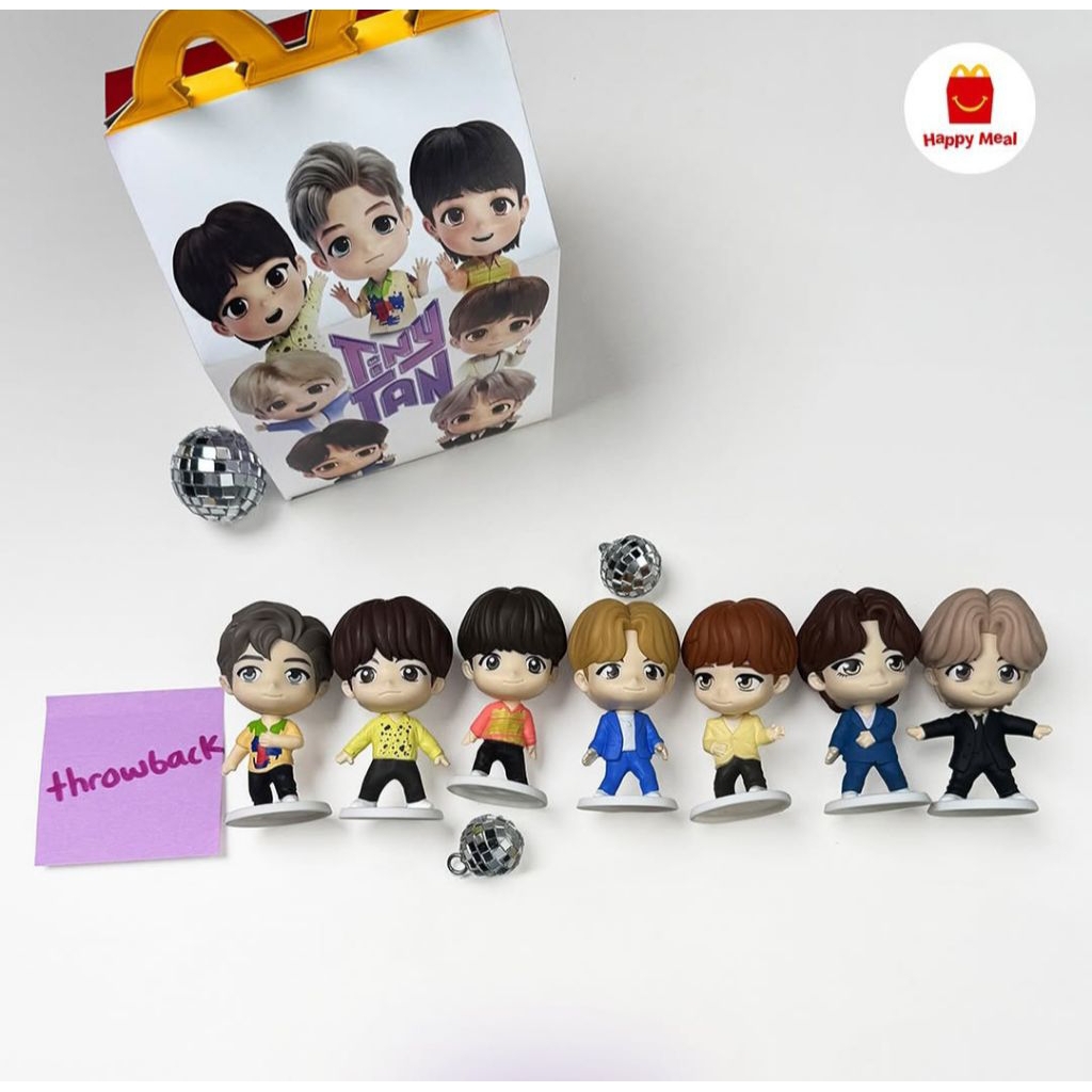 Merchandise Figurine BTS x McDonalds x Tiny Tan Official Figure dari BTS Meal Jin Suga JHope RM Jimi
