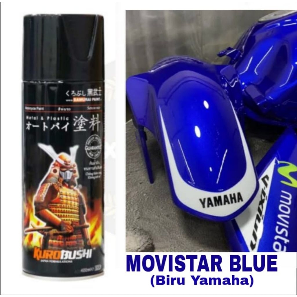 Cat Pilok Samurai Paint Y688 Movistar Blue 400ml Biru Yamaha Mofistar Atlantis Blu Biru Tua Gelap Na