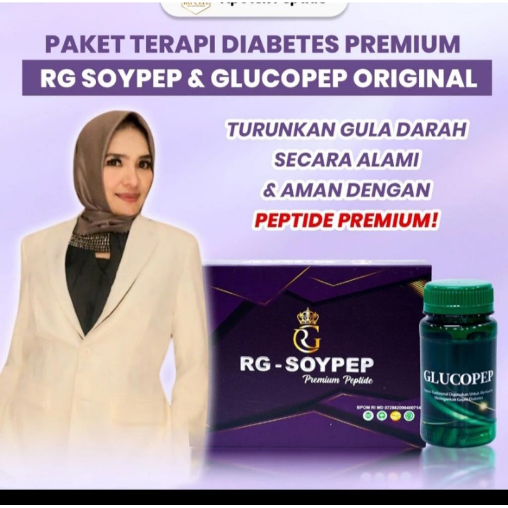 [Masih Segel-an] RG Soypep & Glucopep - Paket Terapi Diabetes, Turunkan Kadar Gula Dengan Premium Pe
