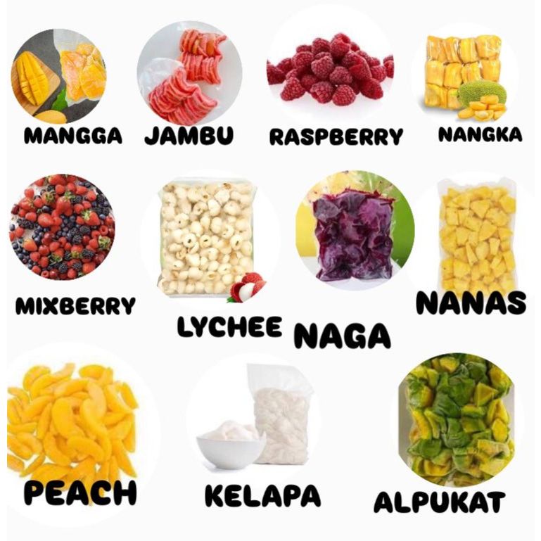 Fruit Berries Strawberry | Mixbery | Buah Beku Frozen Mangga | Alpukat Buah Potong