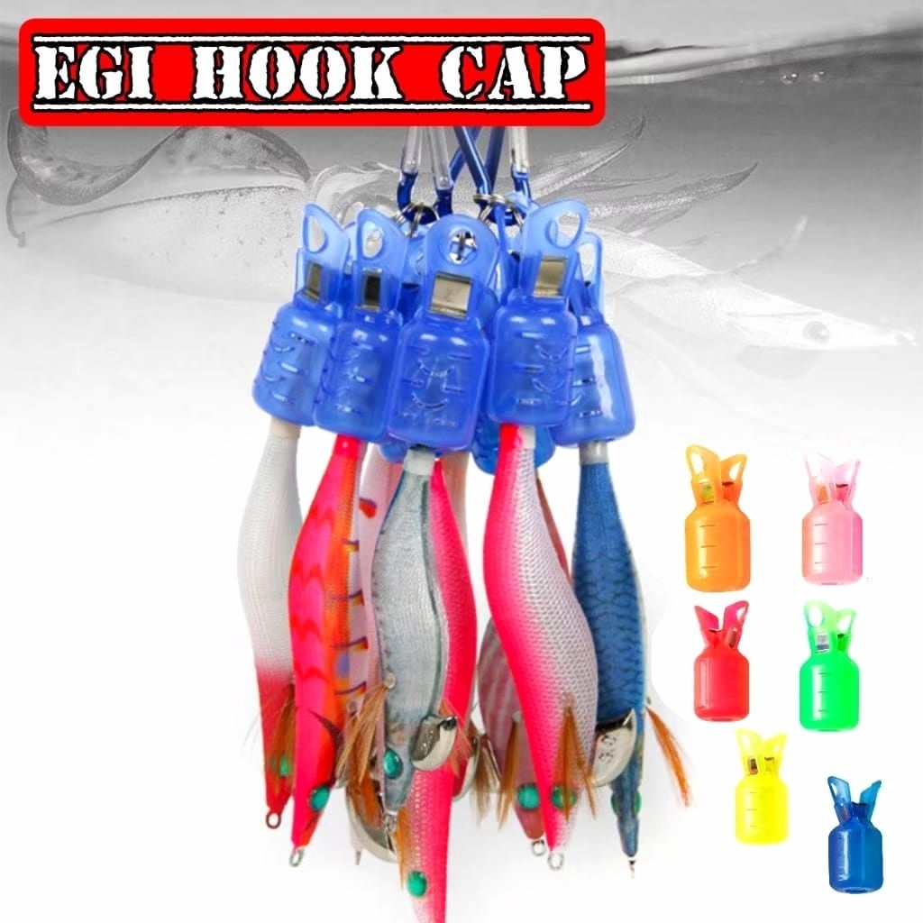 5Pcs Safety Hook Cap Umbrella Squid Hunter