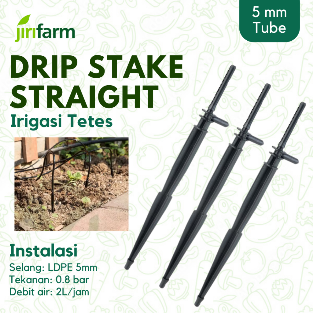 Jirifarm (11657) Hidroponik 1160 Straight Drip Stake Satuan