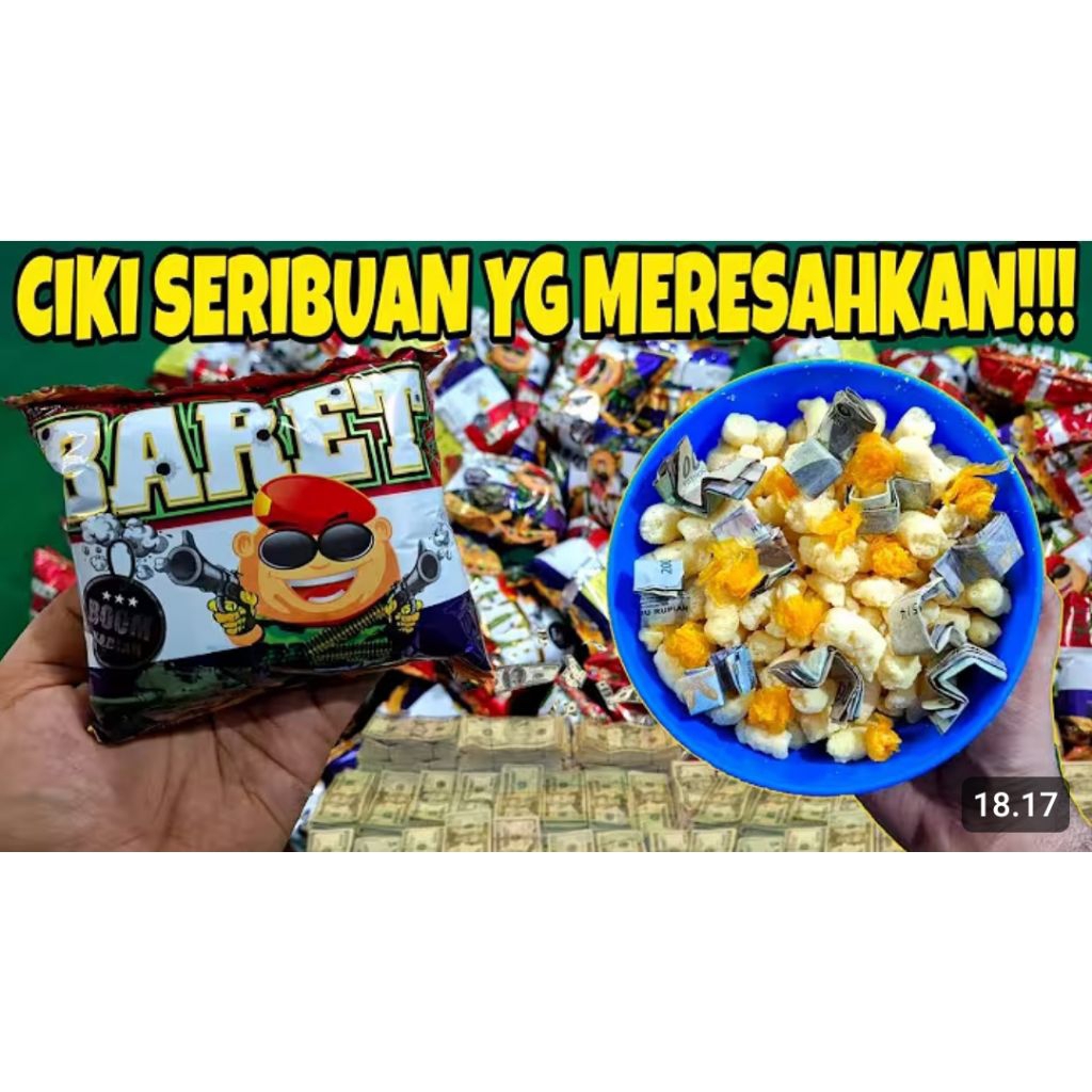 ciki baret paket hemat berhadiah uang tunai baru 10 pcs