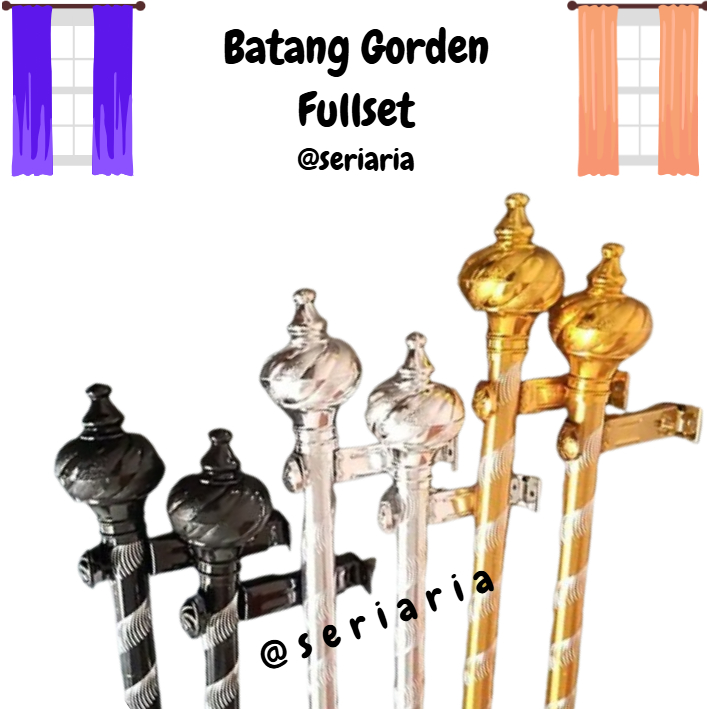 Batang Gorden Full Set tiang gorden ulir Batang gorden full-set besi batang gorden set lengkap