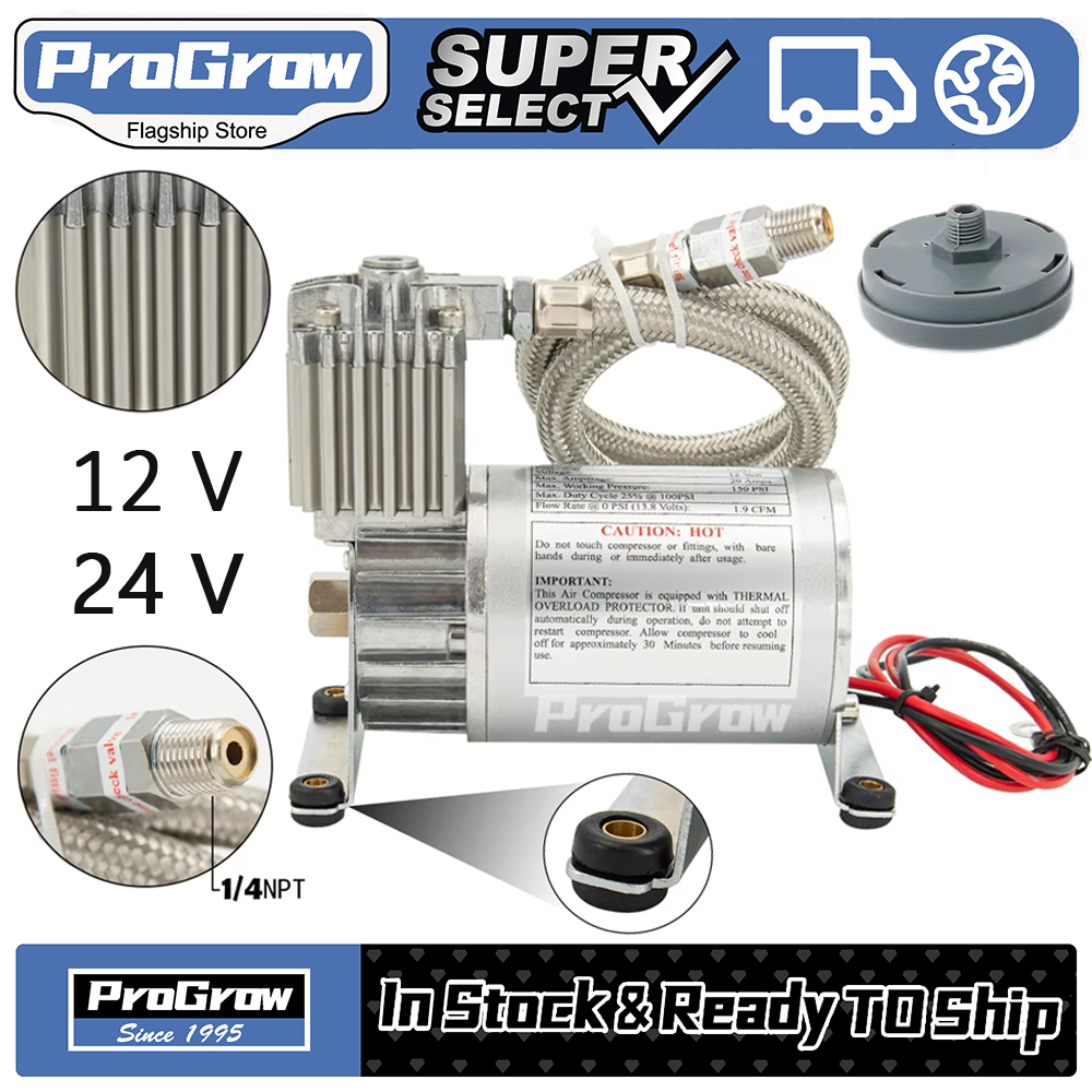 Motor Kompresor Angin Telolet 12V 24V Universal Air Suspension Compressor 150PSI Portable Air Pump