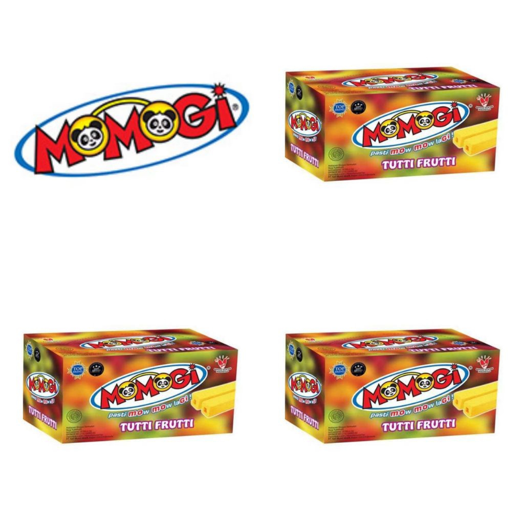 Momogi Makanan Ringan Stik Tutti Frutti Dus Isi 10 Bungkus / Momogi Makanan Ringan Stik Tutti Frutti
