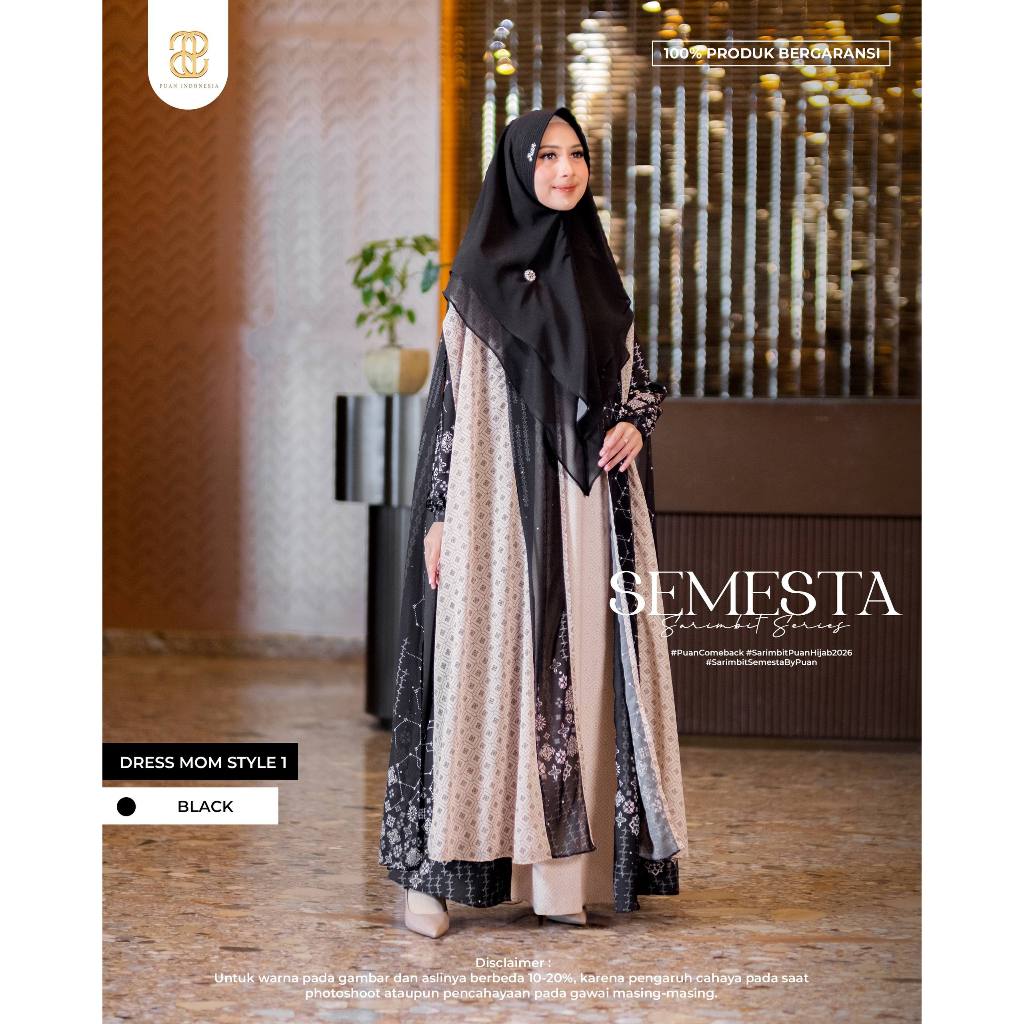 PUAN INDONESIA - Sarimbit Semesta Dress Mom Style 1