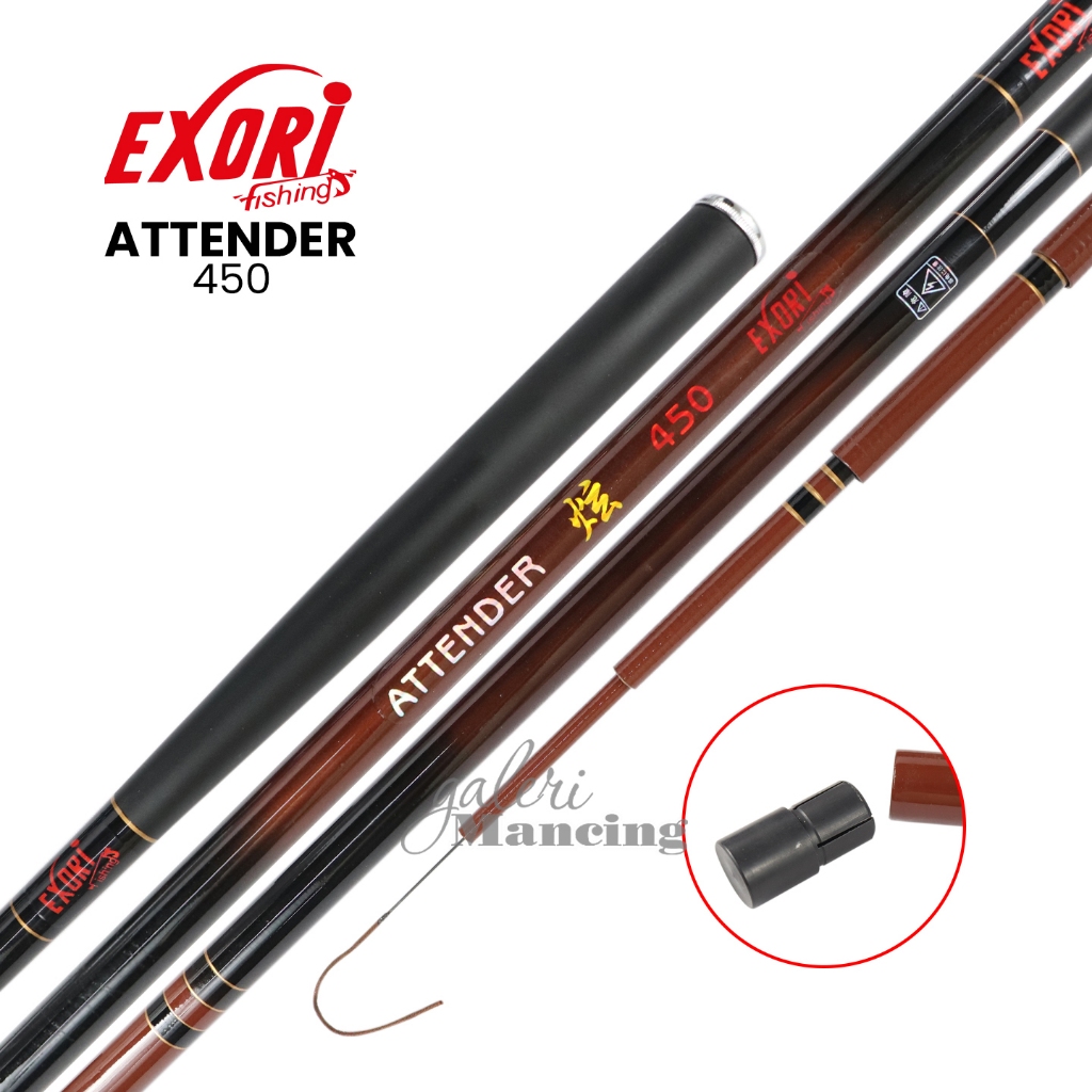 Joran Tegek Exori Attender 360 s/d 630 | Top Solid Carbon | Galeri Mancing