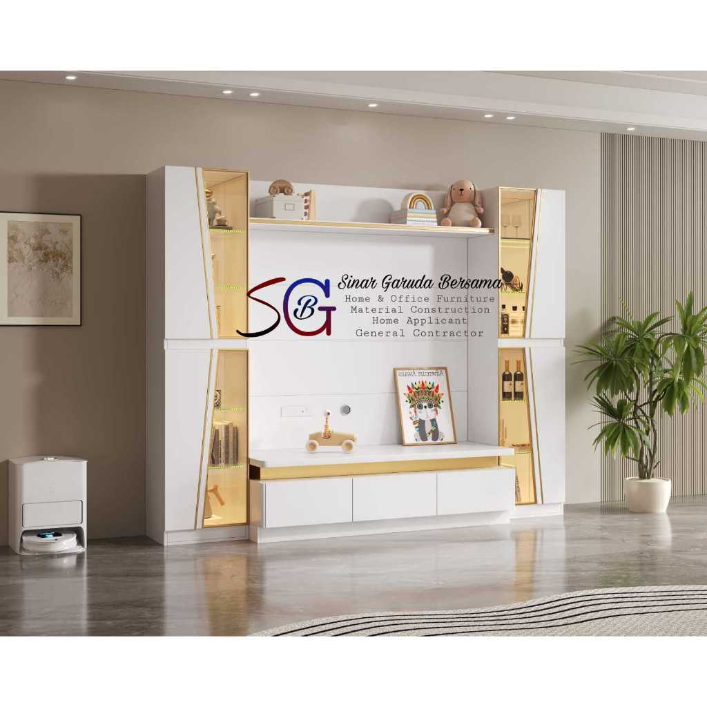 BUFFET LEMARI TV IMPOR / LEMARI KABINET RAK TV IMPOR ELEGAN / RAK TV IMPOR KOKOH & MINIMALIS / LEMAR