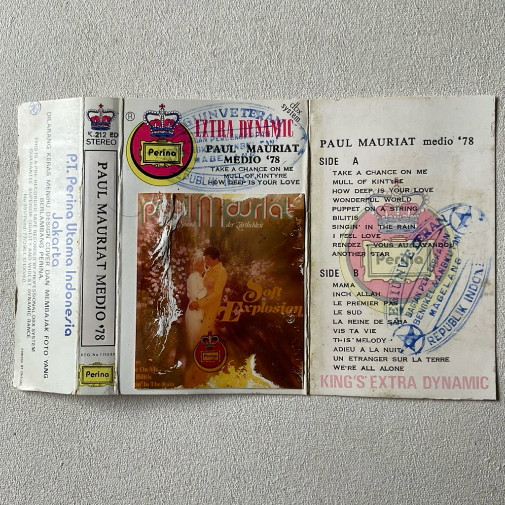 Kaset Pita Musik Barat Paul Mauriat Medio’78