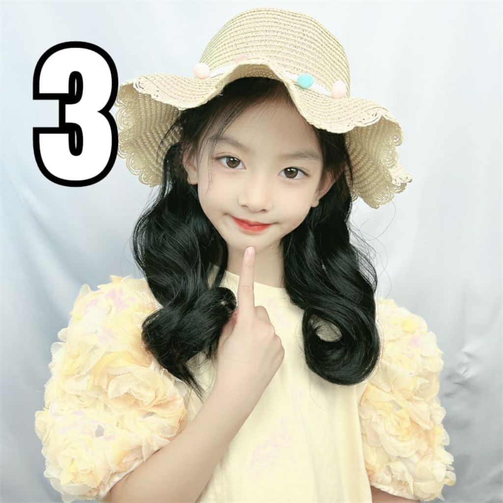 wig topi lurus wig base ball