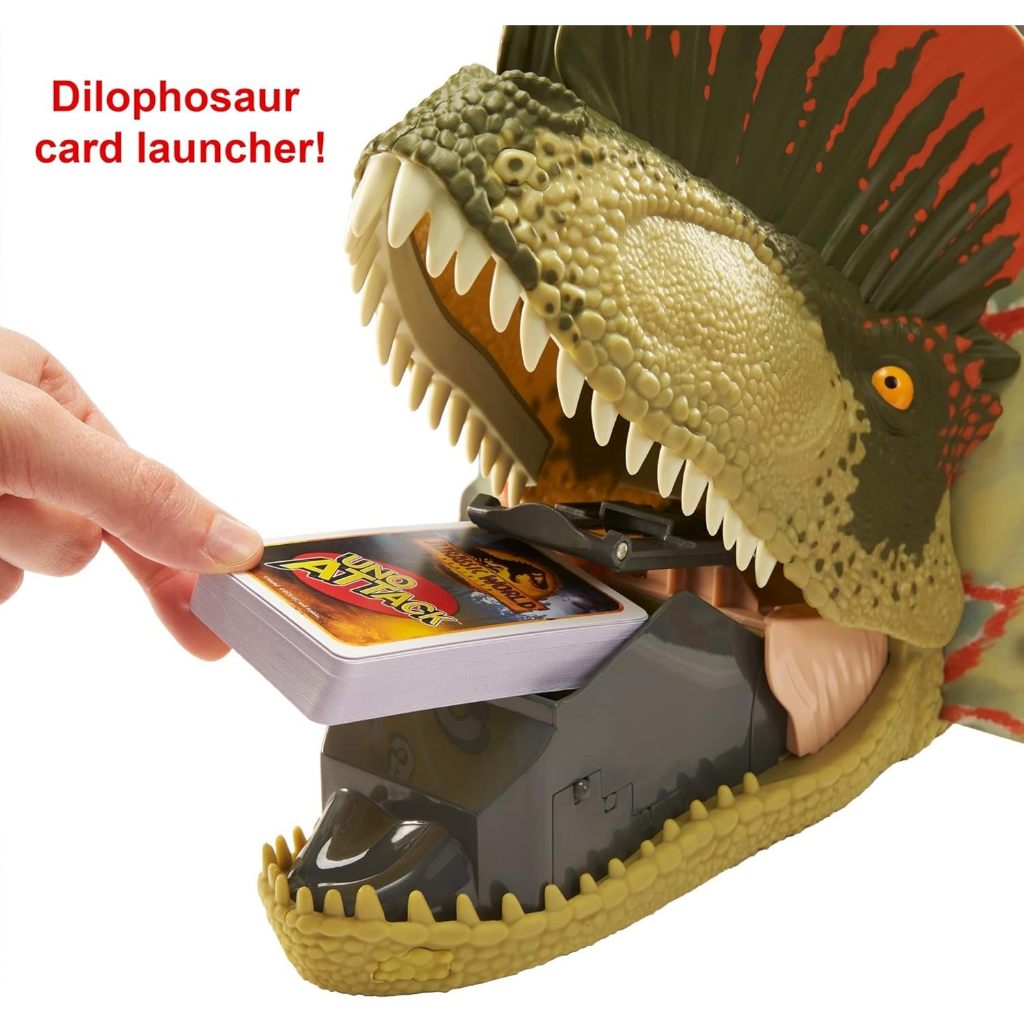 MATTEL GAMES UNO ATTACK JURASSIC WORLD DOMINATION CARD GAME UNTUK ANAK-ANAK & KELUARGA MALAM DENGAN