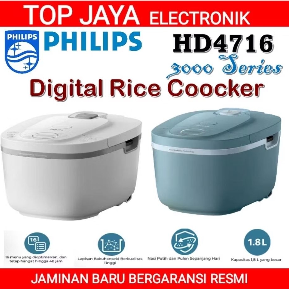 MAGIC COM PHILIPS DIGITAL 1,8 LITER/RICE COOKER PHILIPS DIGITAL HD-4716