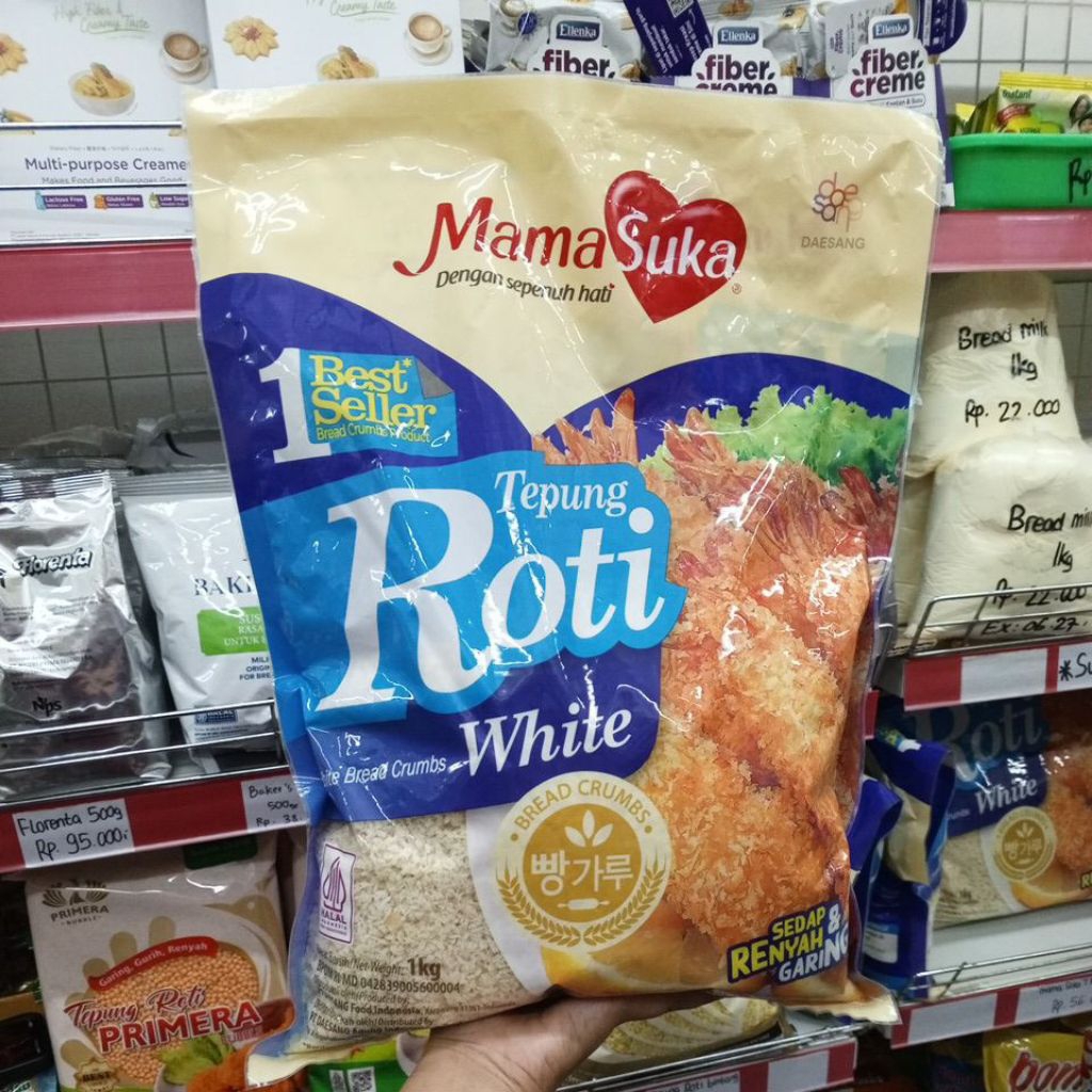 mamasuka tepung roti putih 1kg/ white crumb 1kg mamasuka