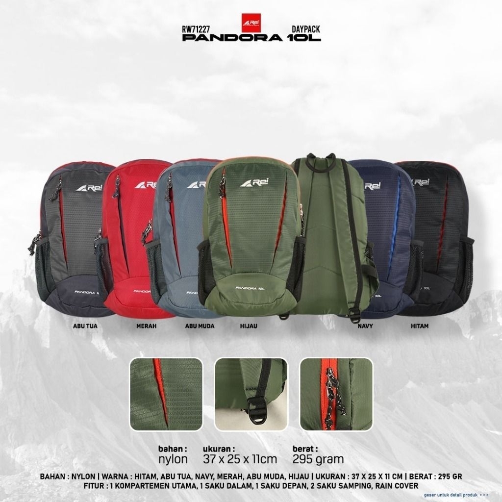 Tas Ransel Rei Pandora 10L ORI 100%