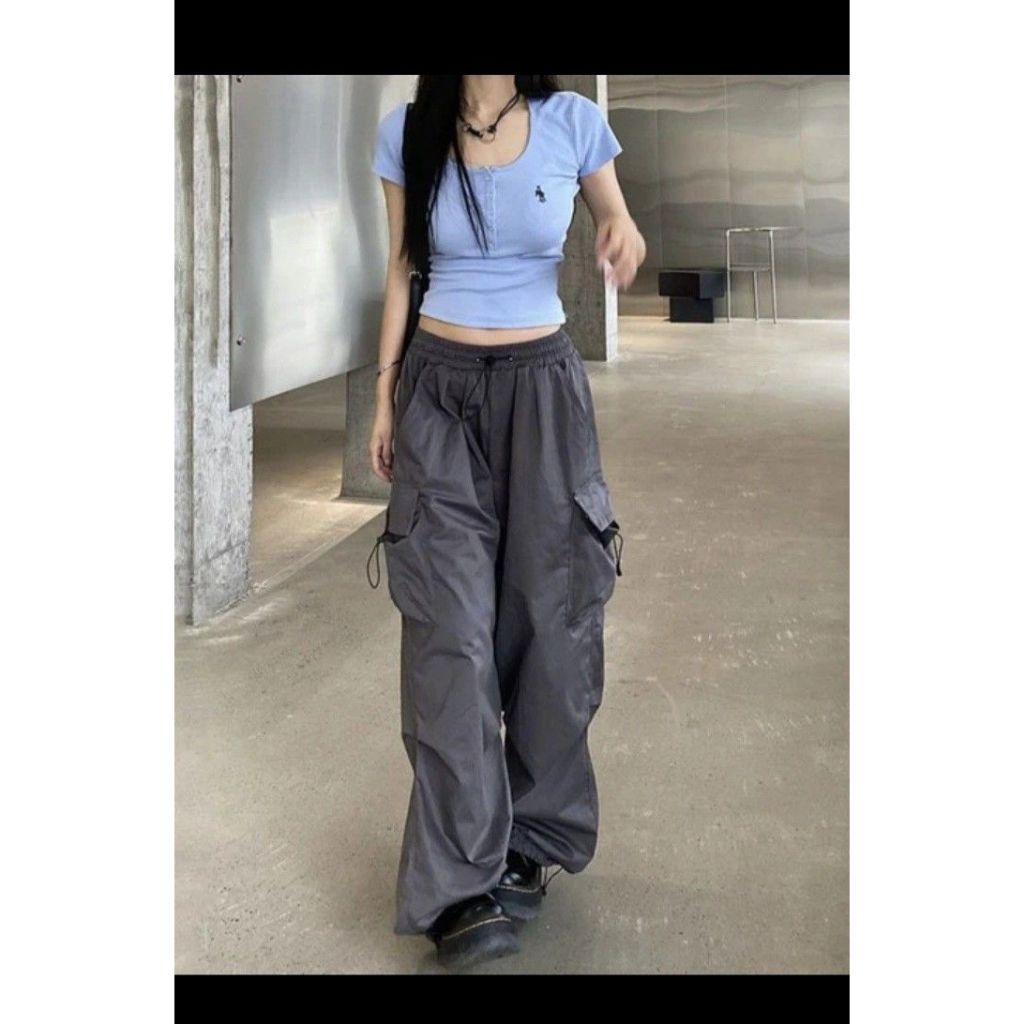 MONEYFEST - MULTI POCKET OVERSIZE CARGO - CARGO BAGGY PANTS