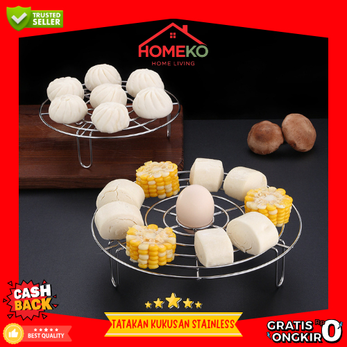 HK Tatakan panci kukusan Stainless steel/ Tatakan wajan kukusan/ tatakan makanan kukusan stainless