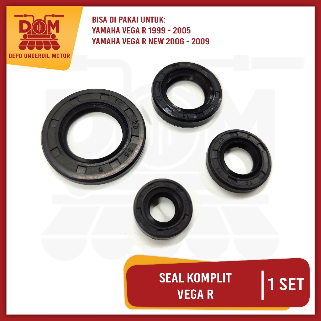 Seal Komplit Vega R (KNZ/KAGAYAKU) Oil Seal Sil Kit Karet Mesin Paket Stater Persneling Yamaha Vega