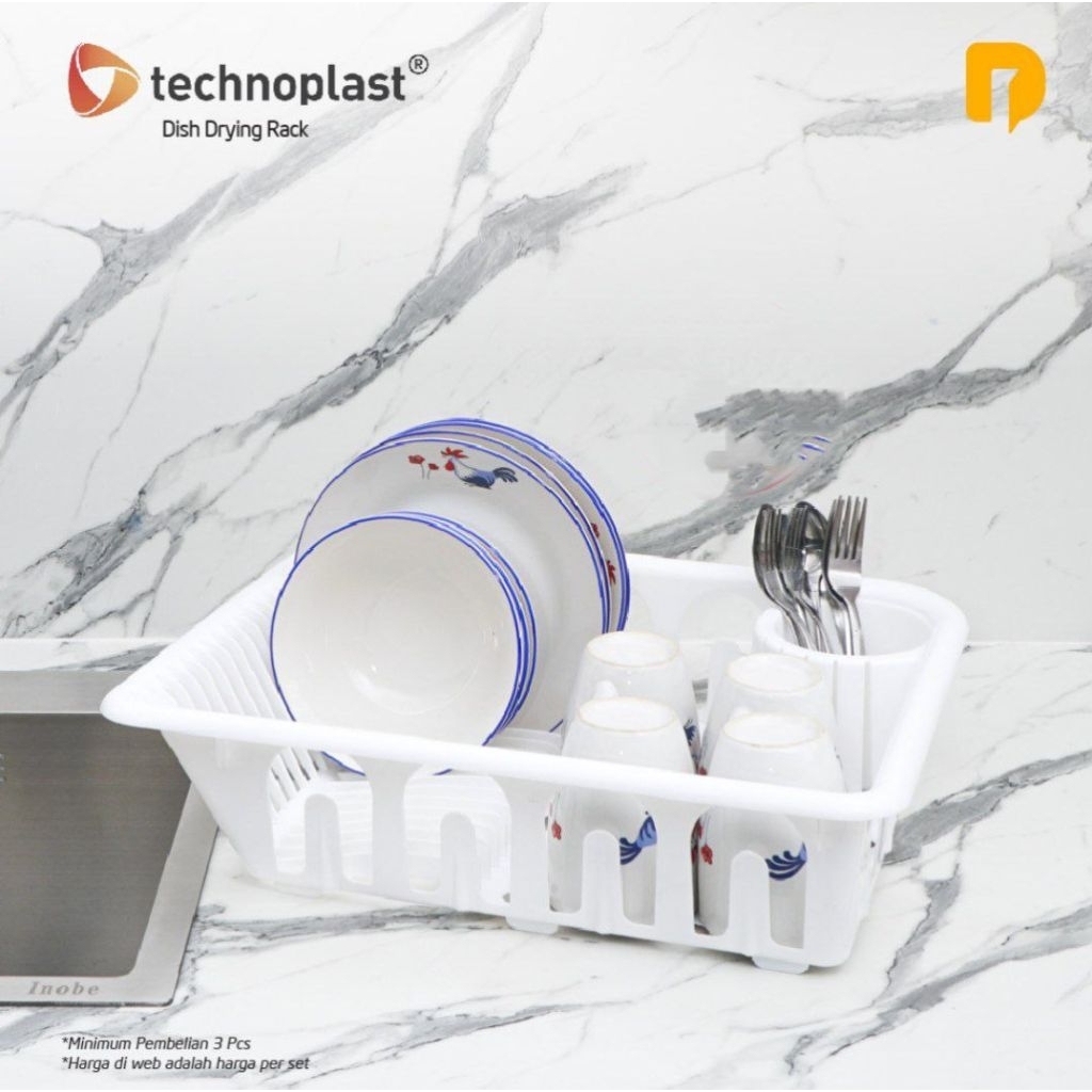 Technoplast Dish Drying Rack Rak Pengering Piring Peralatan Makan