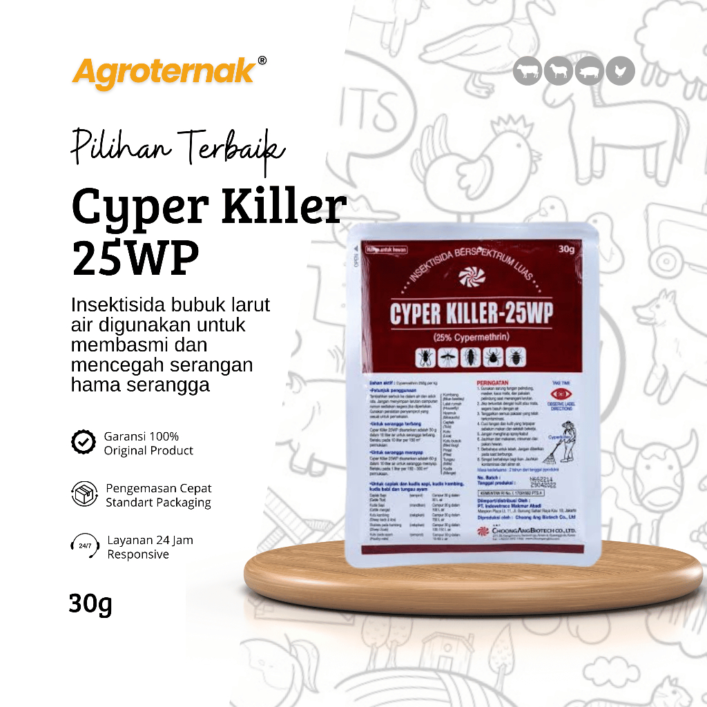 CYPER KILLER Cyperkiller 25WP 30g Insektisida Pembasmi Kutu Original Import Quality