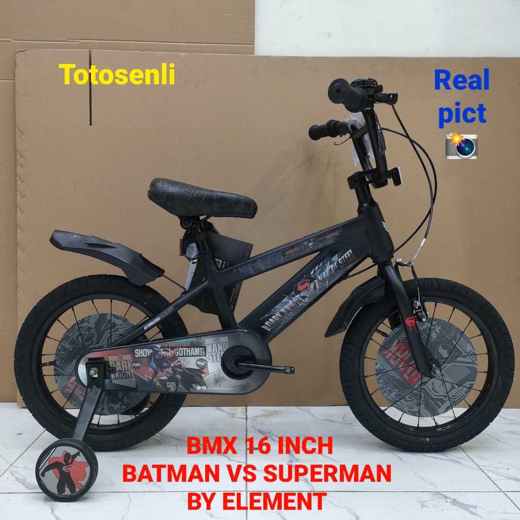 sepeda anak laki laki bmx 16 inch batman vs superman sepeda anak by element