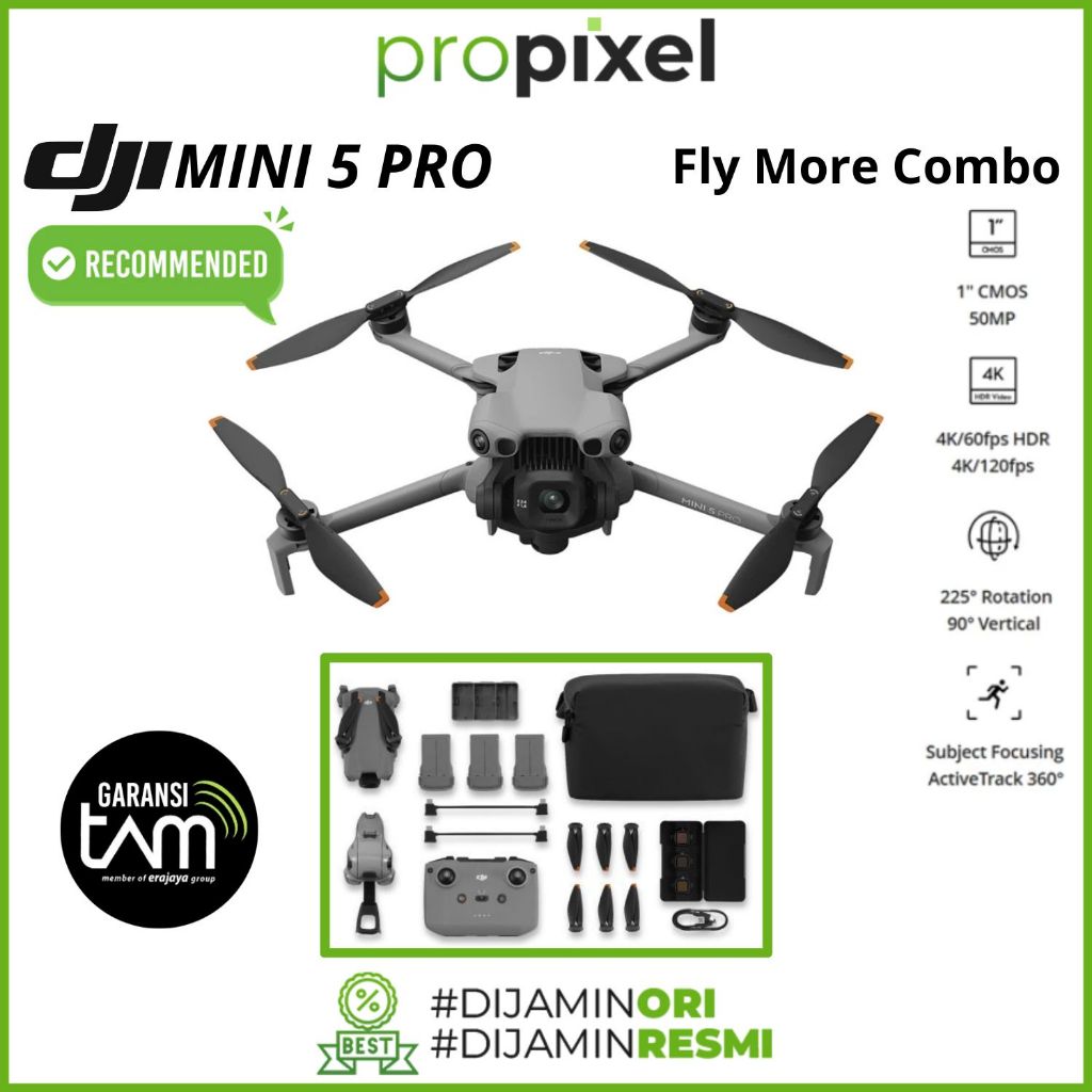 DJI Mini 5 Pro Fly More Combo with RC-N3 Drone Camera DJI Mavic Mini 5 Pro Kamera Drone Garansi
