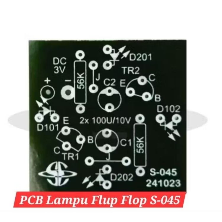 pcb lampu flip flop 4 LED Saturn S-045
