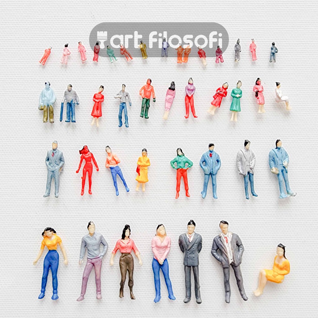 Miniatur Figure Orang Manusia Diorama | Peralatan Maket