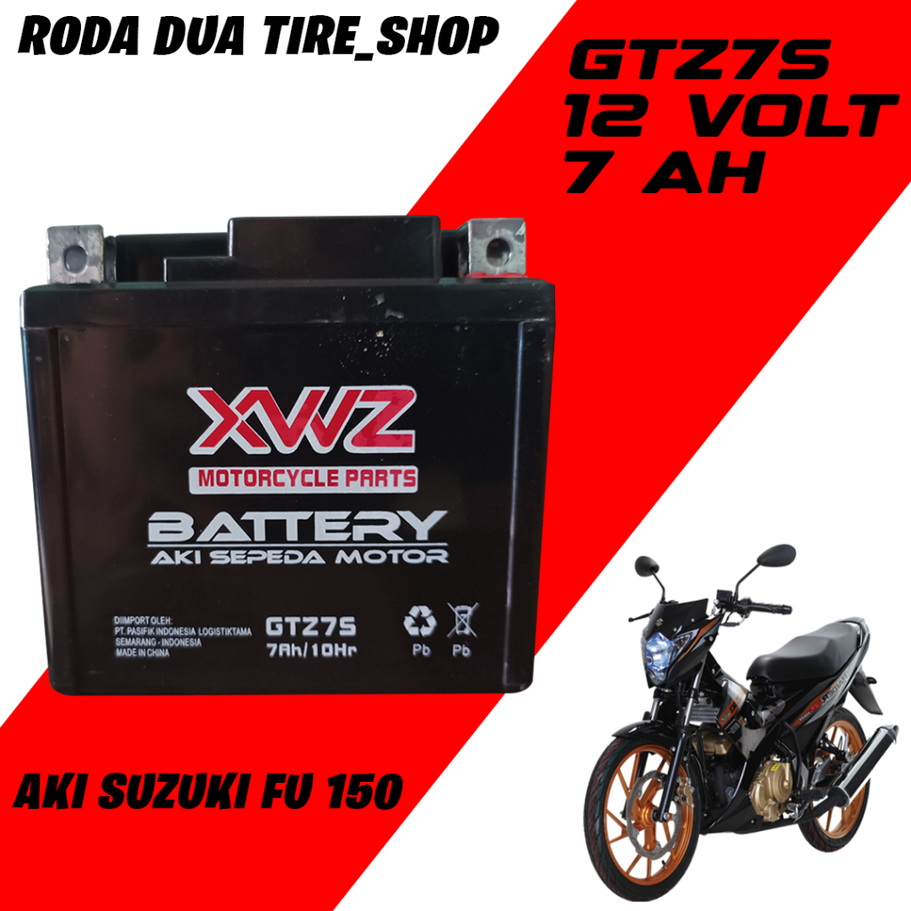 AKI KERING GTZ7S 7 AMPERE BUAT MOTOR SUZUKI SATRIA FU 150