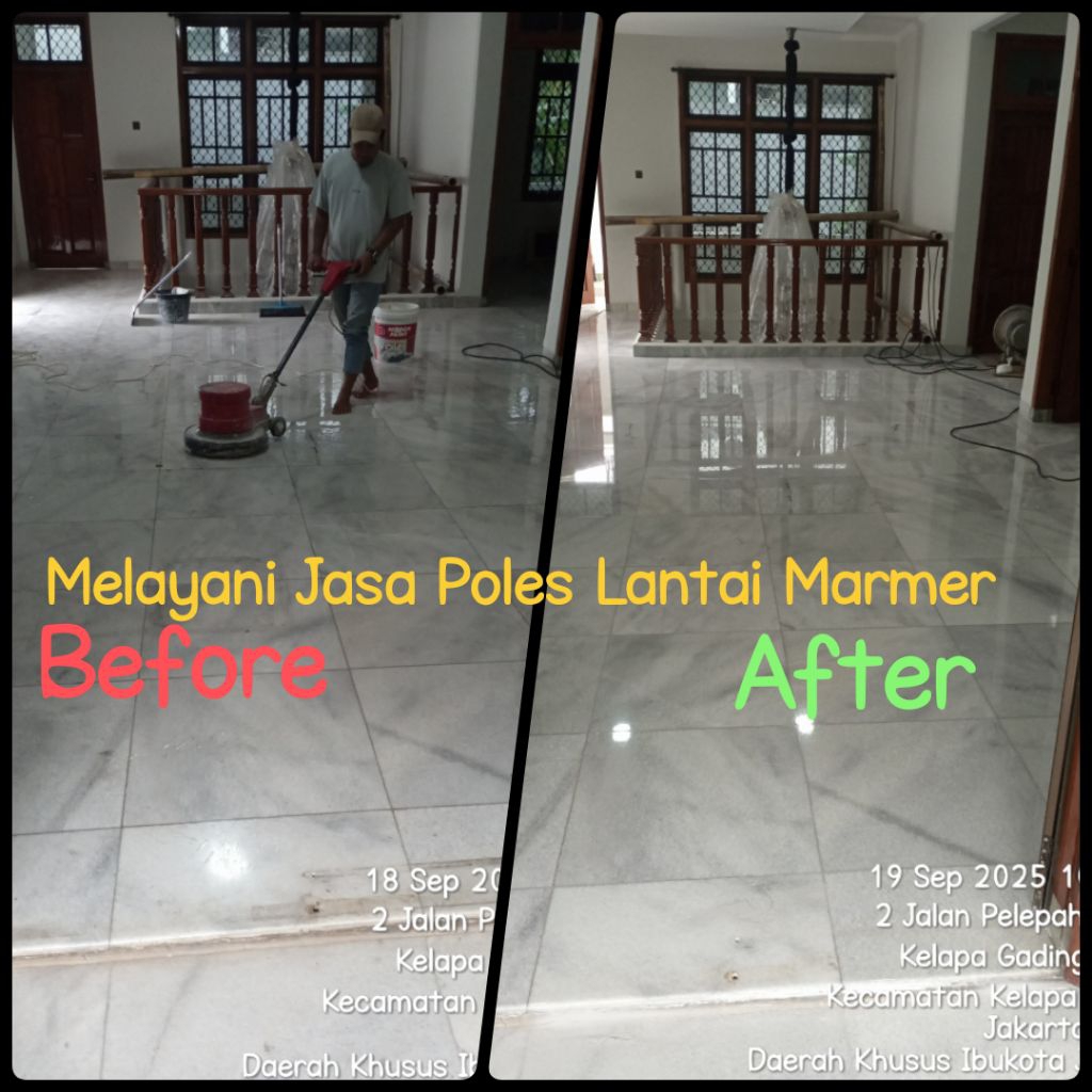 Jasa Poles Lantai Marmer,Kamar Mandi Marmer dll