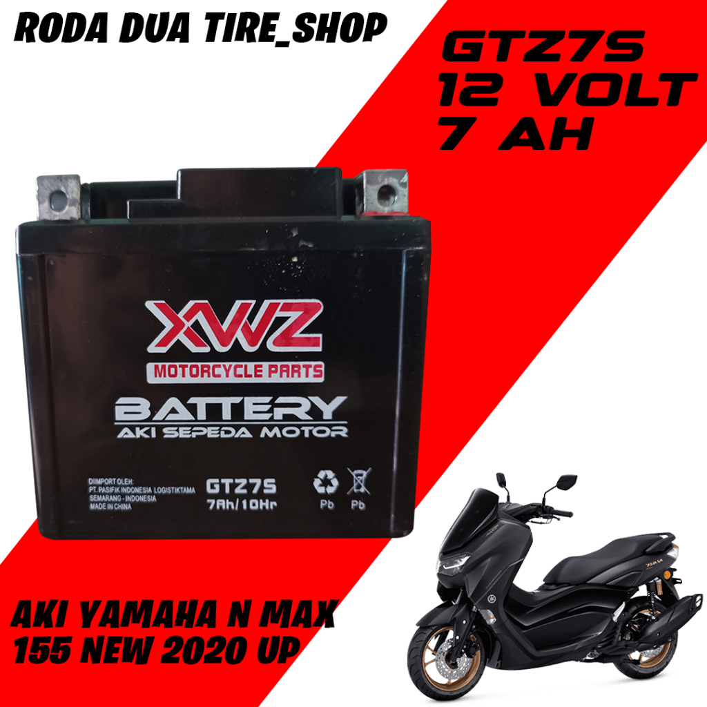 Termurah Aki Motor Aki XWZ GT7SAki Full Kering 12V 7Ah BUAT MOTOR YAMAHA N MAX NEW TAHUN 2020 UP