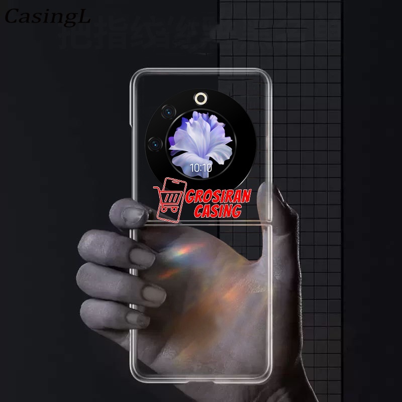 Tecno Phantom V Flip Clear Case Hardcase /  Akrilik Bening Case Tecno Phantom V Flip