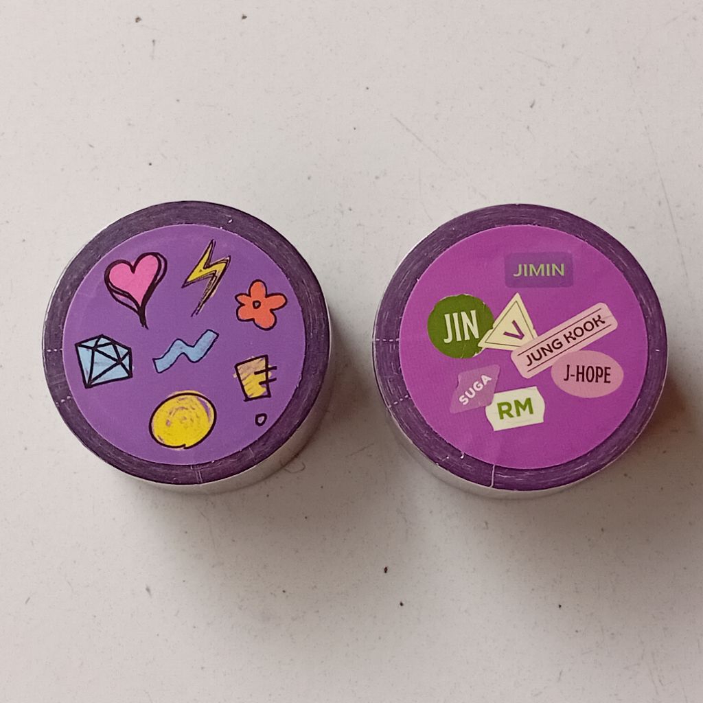 BTS Masking Tape (2 pcs) Deco Kit With Our Universe Arm Official Bright Music & Hybe Made in Korean 