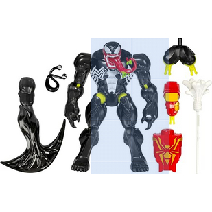 Spider-Man MixMashers Marvel Venom Custom Mix-and-Match Deluxe Action Figure & Accessories, 5-Inch-S