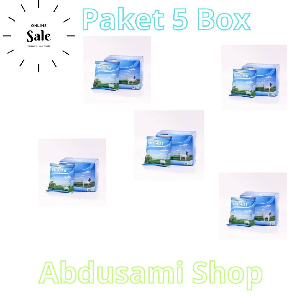 

PAKET 5 BOX Susu Kambing Skygoat Asli Original Kemasan Isi 50 Sachet
