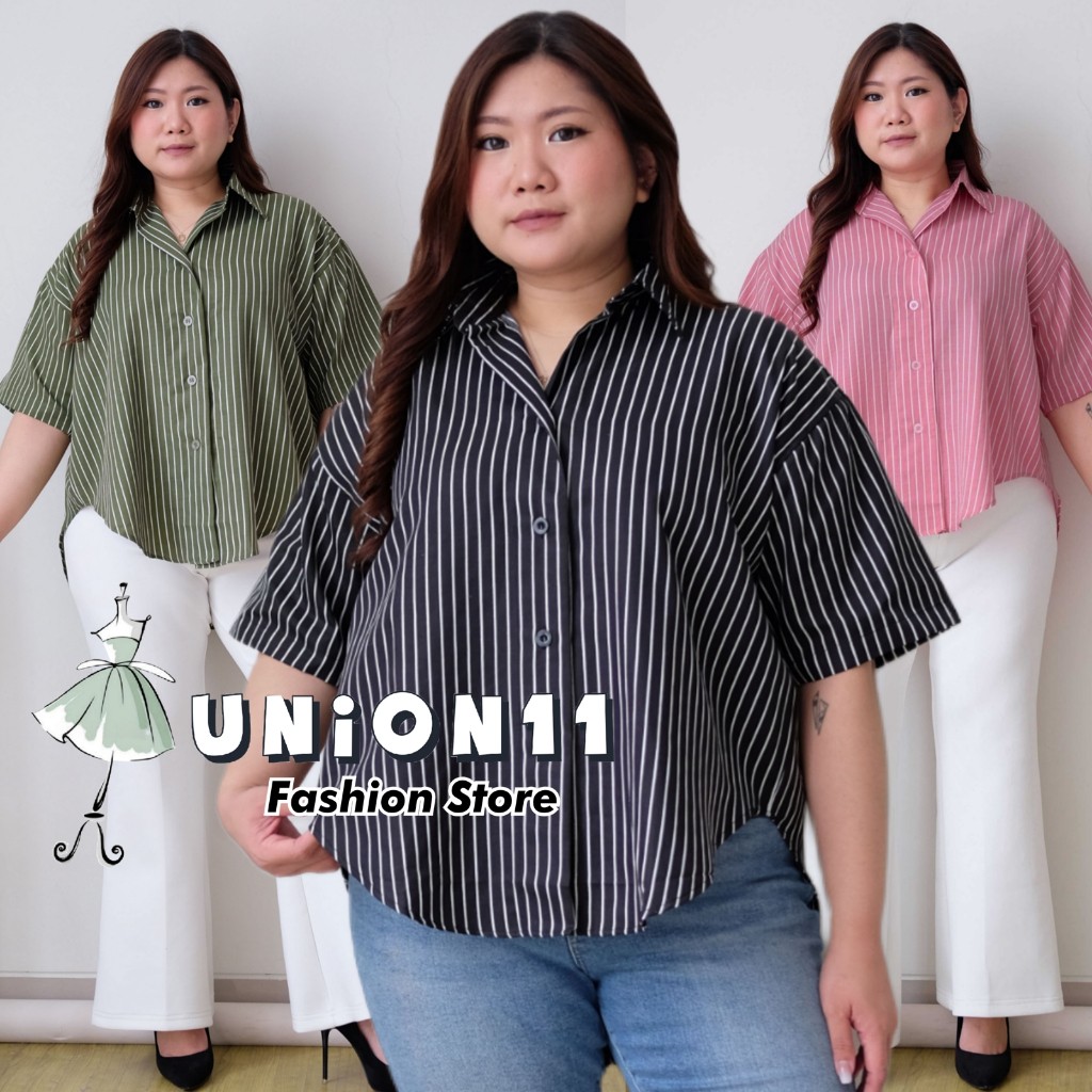 UNION11  -  KEMEJA JUMBO XXXXL WANITA LD 130 /  ATASAN JUMBO WANITA LD 130 / KEMEJA WANITA JUMBO LD 