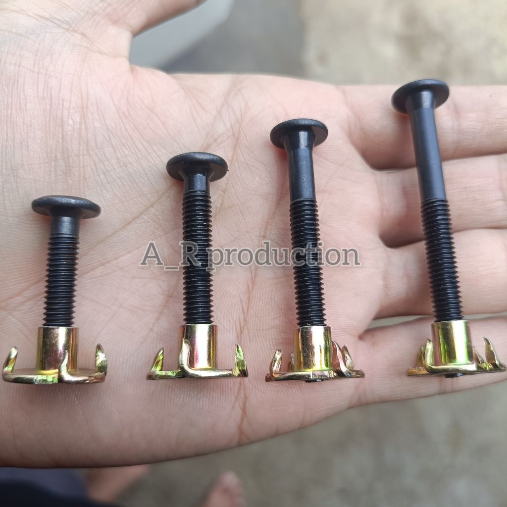 Satu_Setu 50.Pcs Baut Cakar Speaker M6 Panjang 3Cm 4Cm 5Cm 6Cm Baut Cakar Mur Set Speaker Baut
