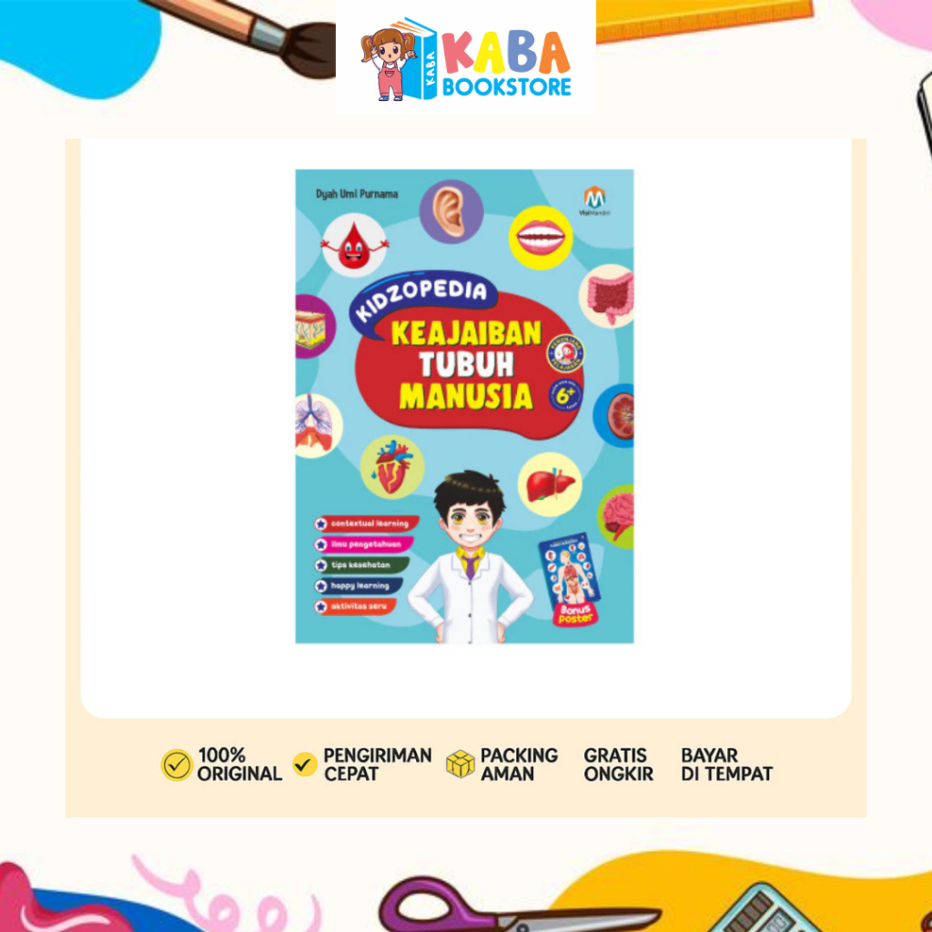Buku Edukasi Sains Anak Pintar - Kidzopedia Keajaiban Tubuh Manusia - Hard Cover
